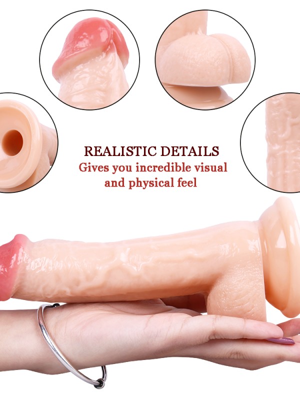 Censan 19CM Gerçekçi Ten Rengi Dildo Penis