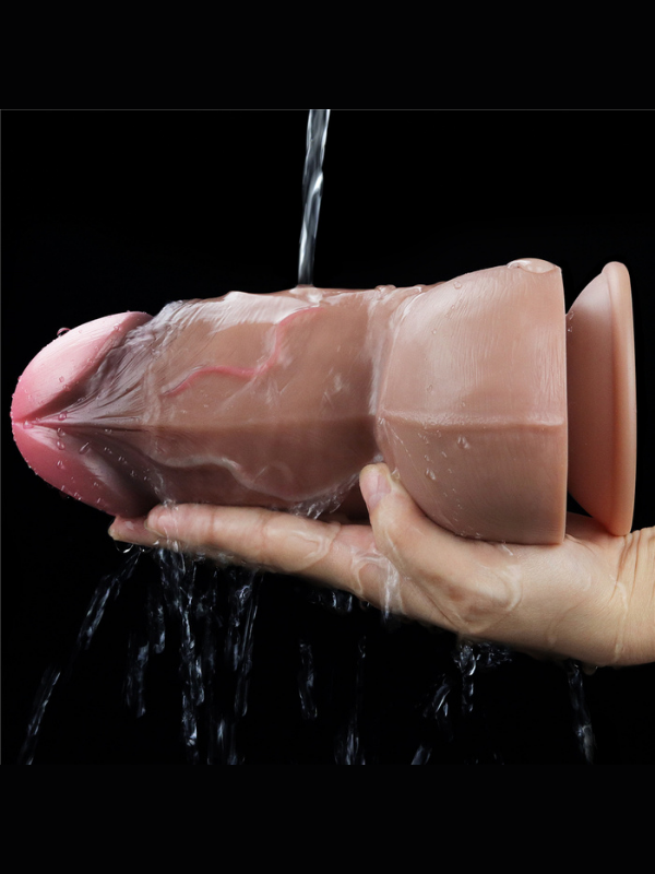 Censan 7.0 İnç Dual Layered Platinum Silicone Cock