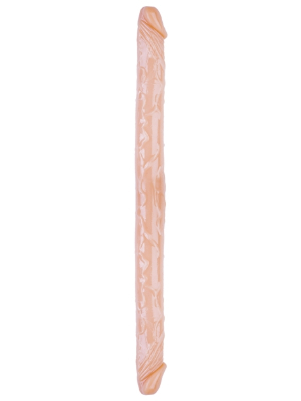 Censan Çift Taraflı Esnek Dildo 34 cm – Gerçekçi Dokulu ten Renk