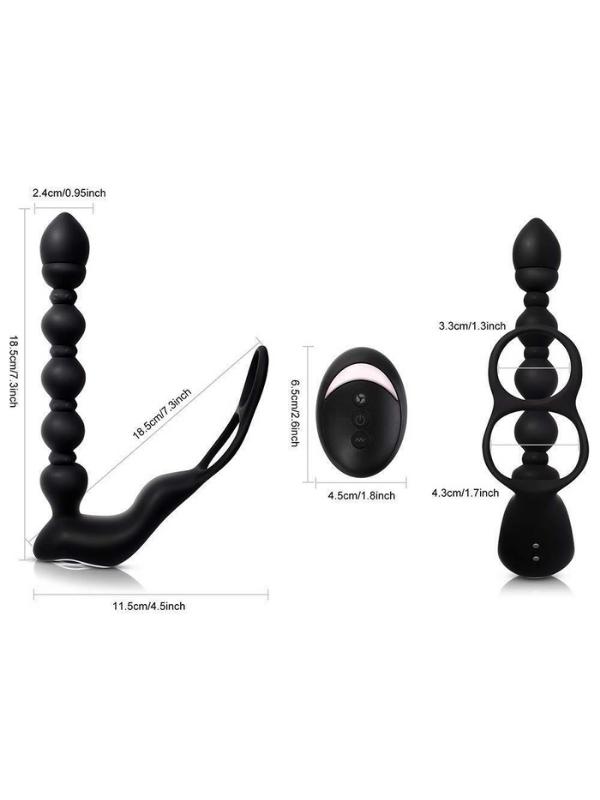 Censan Isıtmalı Penis Halkalı Anal Prostat Vibratör