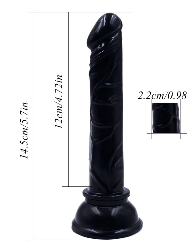 Censan Siyah Renk Gerçekçi 15CM Anal Dildo