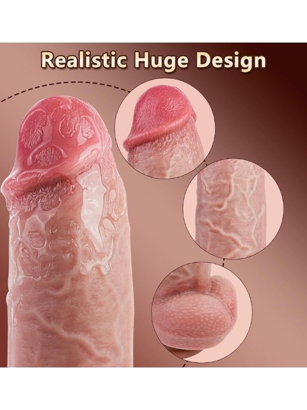 Censan Thrusting Huge Thick Dildo Vibratör 21 Cm