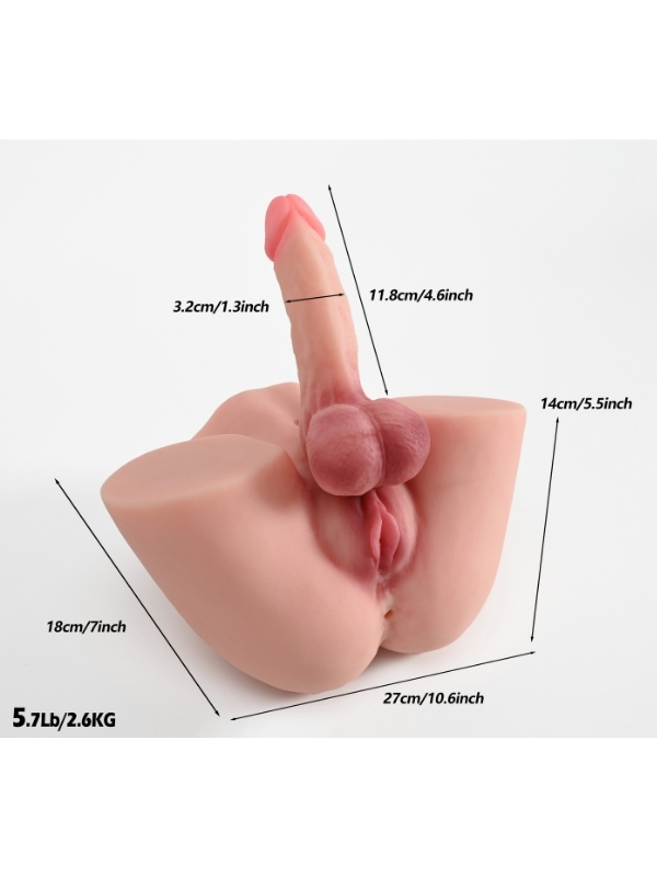 L-Join Gerçekçi 2.6 Kg Trans Kalça Vajina Mastürbatör Dildo