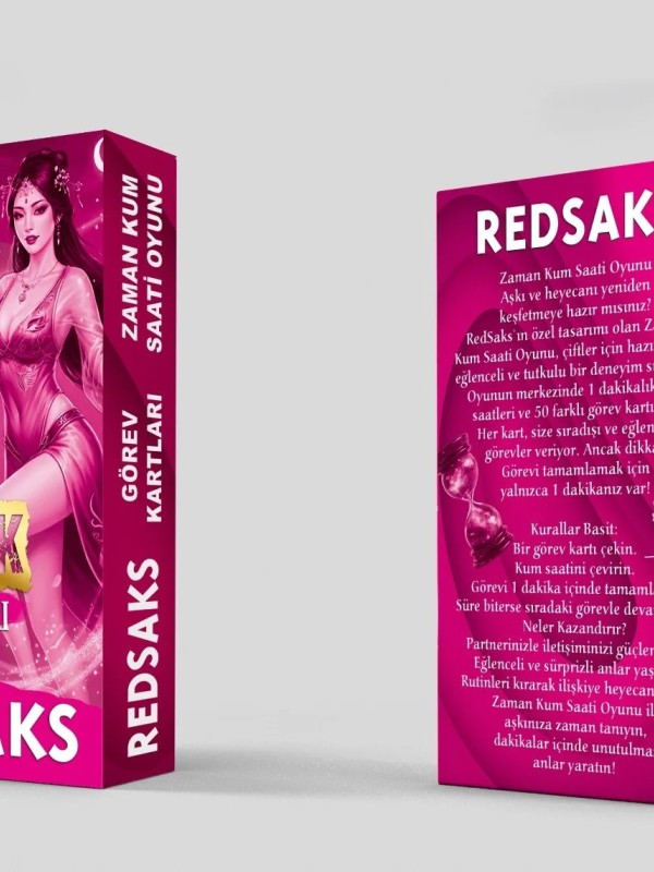 RedSaks Zaman Kum Saati Çiftler Oyunu – 1 Dakikalık Tutku ve Eğlence Görev Kartlarıyla Romantik Oyu