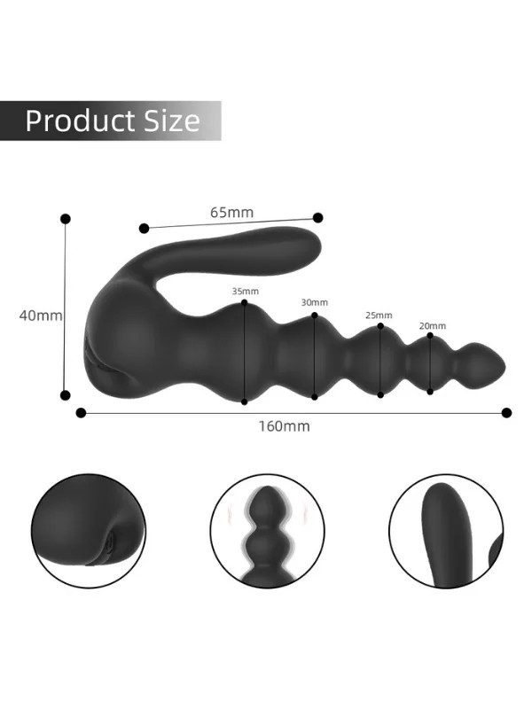 Neue 10 Fonksiyonlu Titreşimli Anal Boncuklu Plug – Kablosuz Kumandalı