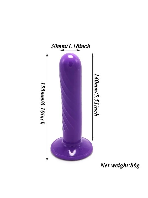 Mor Double Dong Titreşimli Belden Bağlamalı Çift Taraflı Bisex Dildo Vibratör model 2