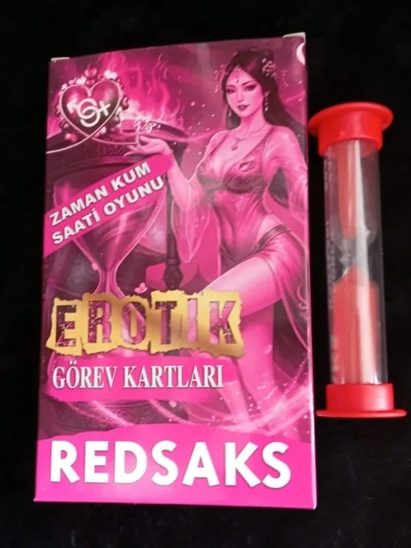 RedSaks Zaman Kum Saati Çiftler Oyunu – 1 Dakikalık Tutku ve Eğlence Görev Kartlarıyla Romantik Oyun Seti