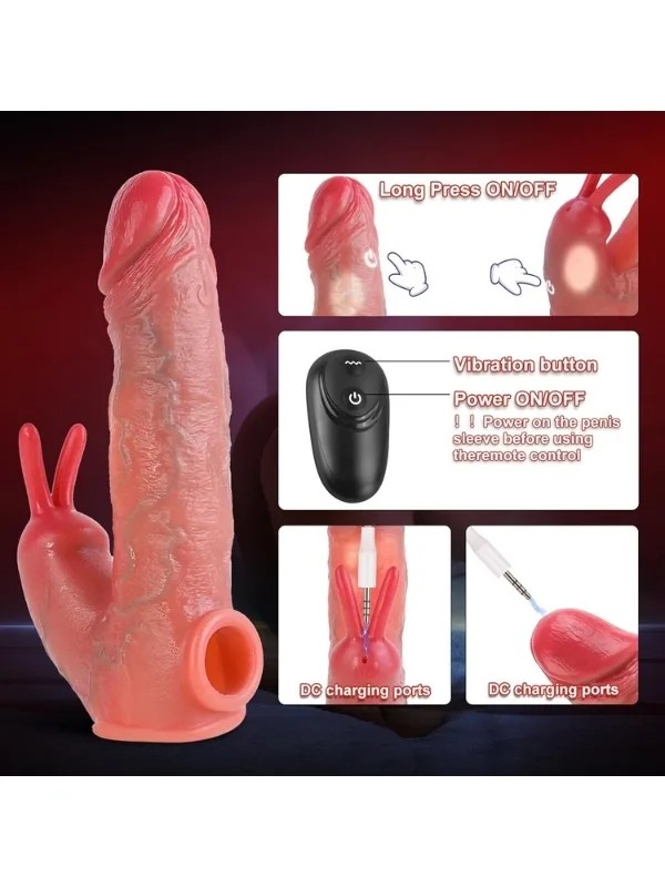 Uzaktan Kumandalı Tavşan Penis Kılıfı