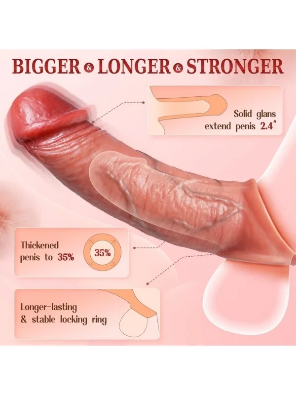 22 cm Ten Rengi Penis Kılıfı – Gerçekçi Dokulu Uzatıcı