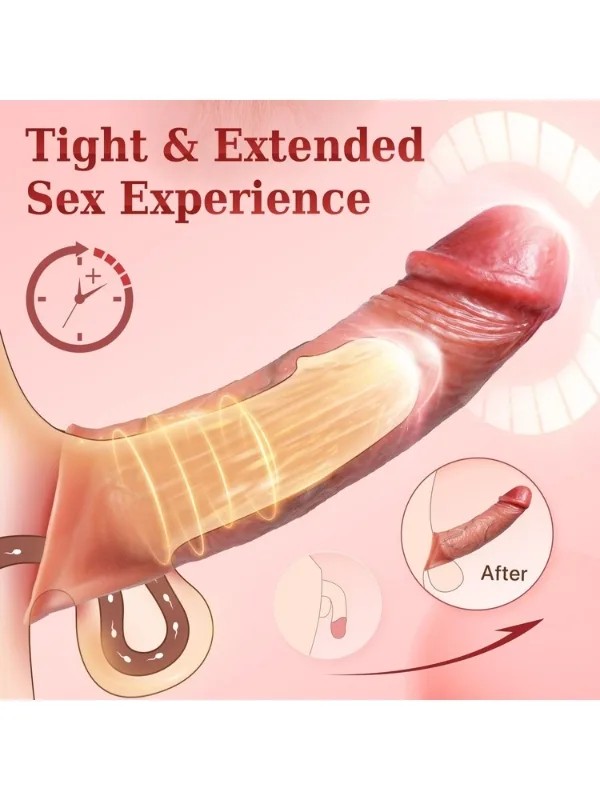 22 cm Ten Rengi Penis Kılıfı – Gerçekçi Dokulu Uzatıcı