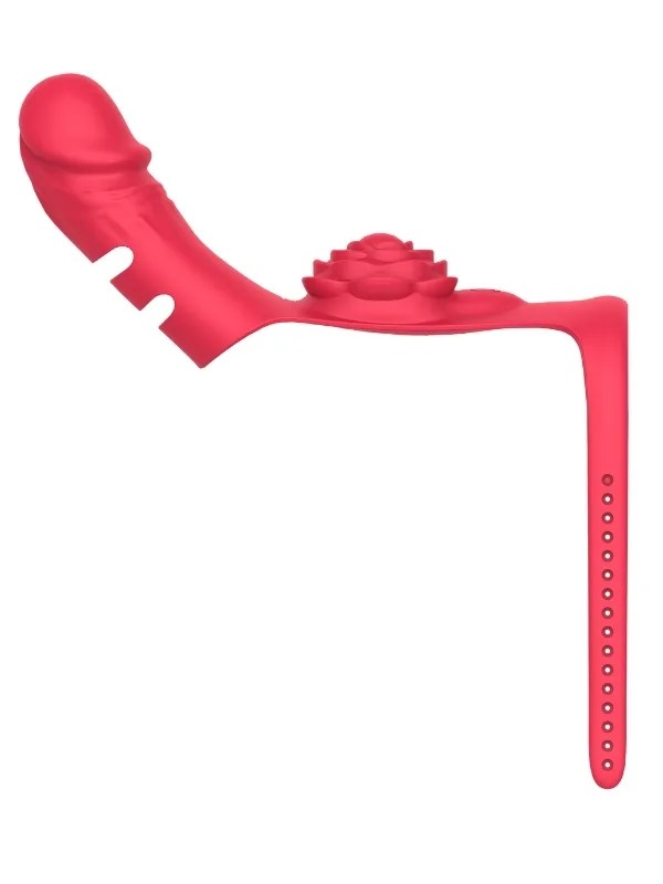 Parmak takılabilir fiziksel dildo + Gül Titreşimli 2'si 1 arada yeni tasarım parmak vibratörü