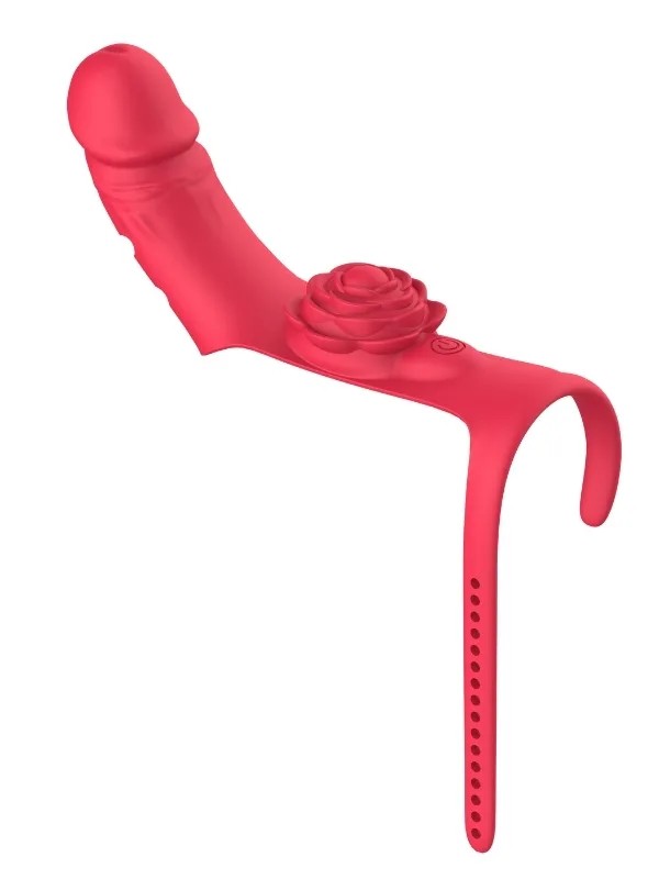 Parmak takılabilir fiziksel dildo + Gül Titreşimli 2'si 1 arada yeni tasarım parmak vibratörü