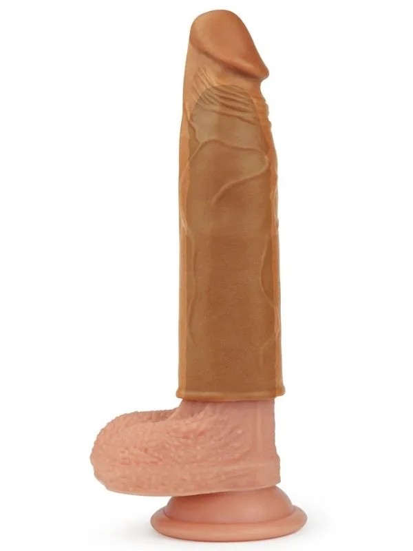 Add 1" Pleasure X Tender Penis Sleeve Brown