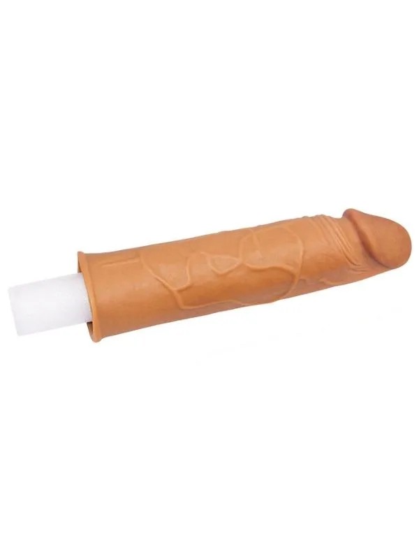 Add 1" Pleasure X Tender Penis Sleeve Brown
