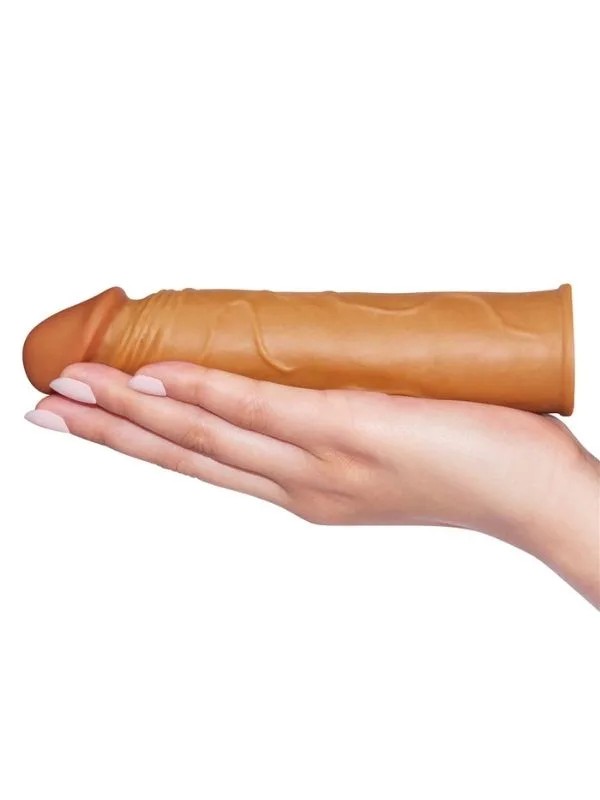 Add 1" Pleasure X Tender Penis Sleeve Brown