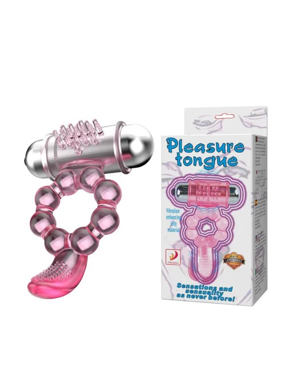 Plasure Tongue Titreşimli Klitoris Uyarıcılı Şeffaf Penis Kılıfı