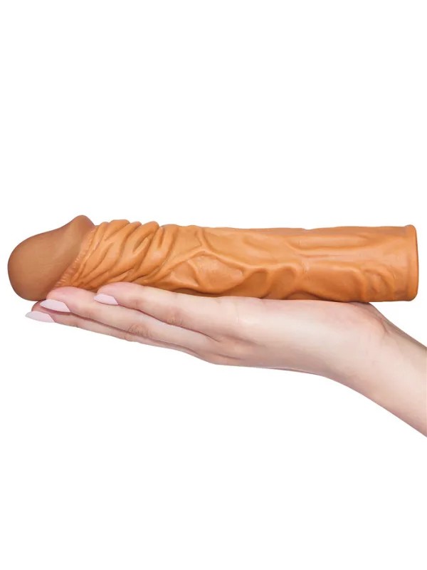 Add 2" Pleasure X Tender Penis Sleeve Brown