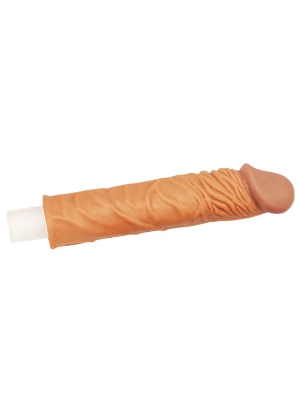 Add 2" Pleasure X Tender Penis Sleeve Brown