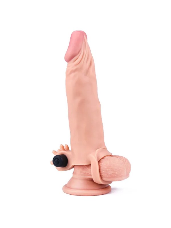 Add 2 İnç Pleasure X Tender Vibrating Penis Sleeve Flesh