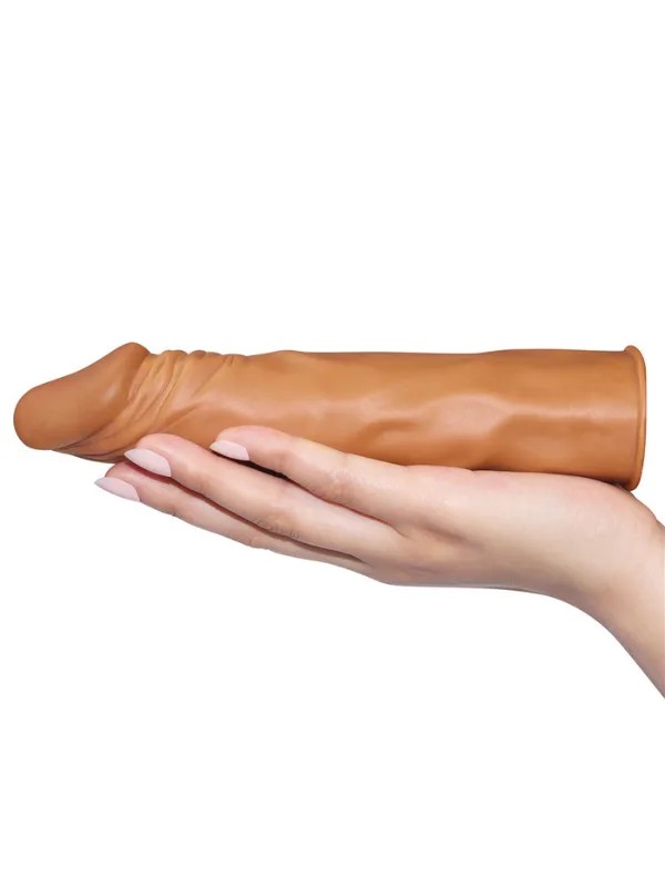 Add 2" Pleasure X Tender Penis Sleeve Brown
