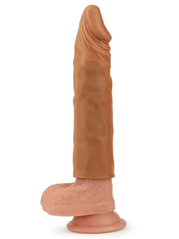 Add 2" Pleasure X Tender Penis Sleeve Brown