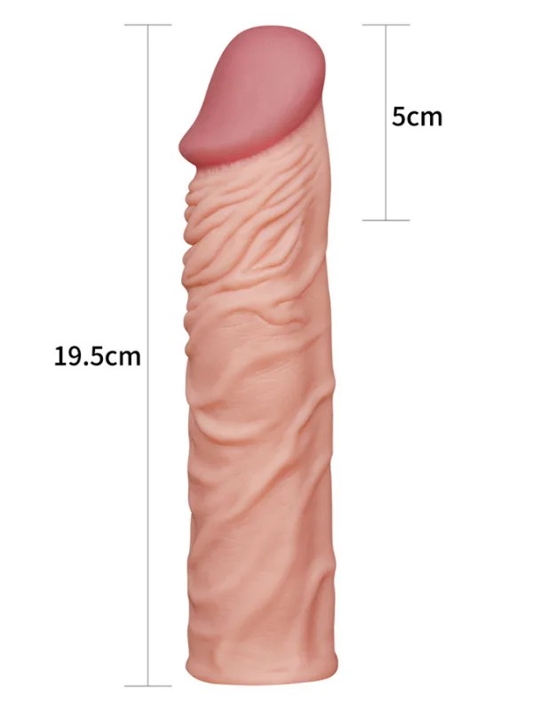 Add 2" Pleasure X Tender Penis Sleeve Flesh