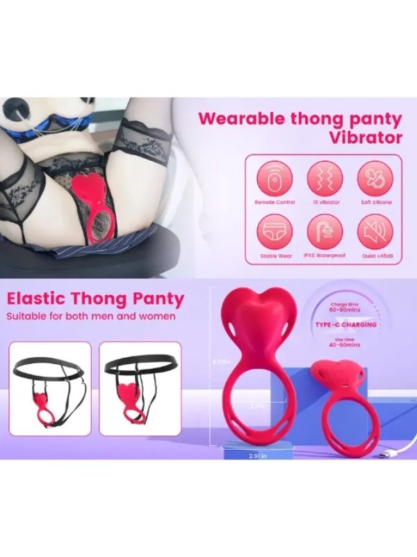 Uzaktan Kumandalı Giyilebilir Panty Vibratör – Çift Uyarım, 10 Mod, Şarjlı, Sessiz, IPX6