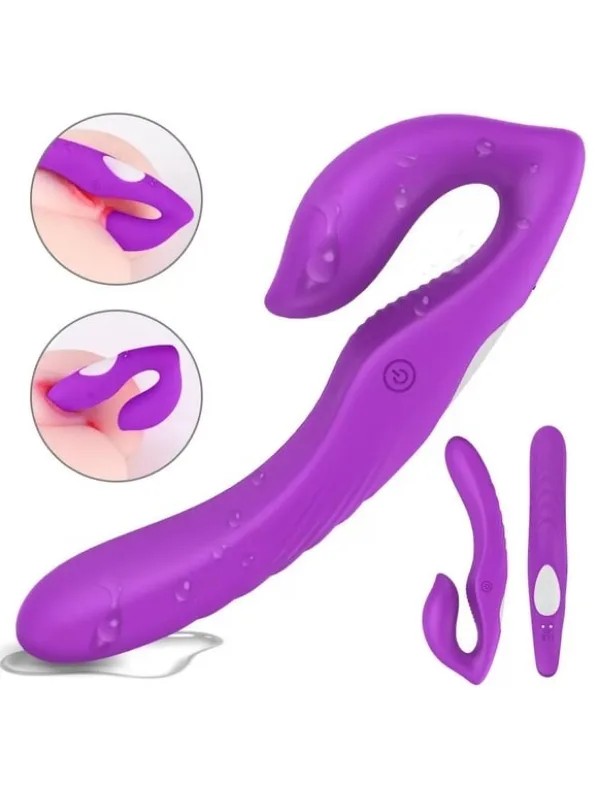 Çift Titreşim Motorlu Strapless Giyilebilir Çift Taraflı Vibratör – 180° Bükülebilir, IPX7 Su Geçirmez