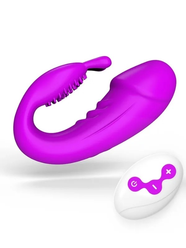 Kablosuz Kumandalı Şarjlı 2 in 1 Giyilebilir Rabbit Mini Vibratör