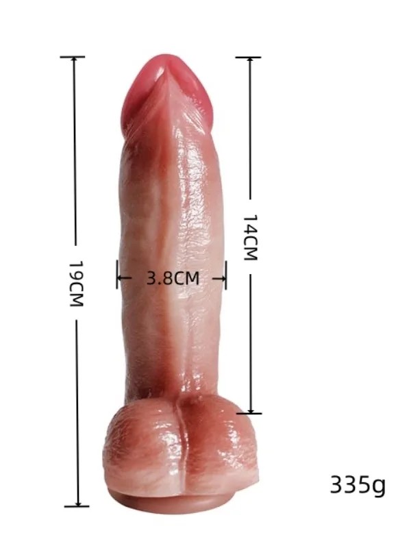 Gerçekçi Tasarımlı Vakum Tabanlı Silikon Masaj Cihazı 19 cm