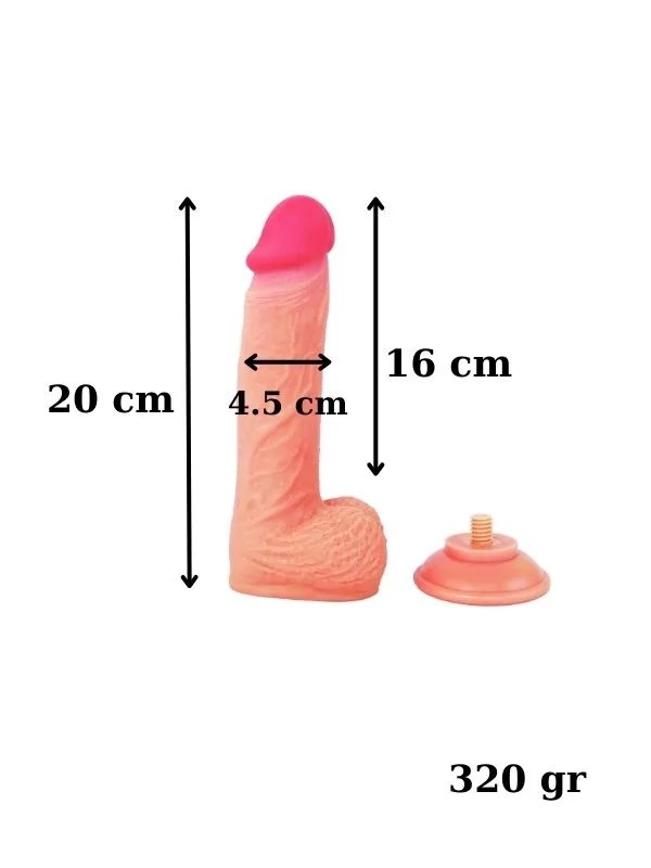 Ultra Gerçekçi 20 Cm Kıkırdaklı Dildo