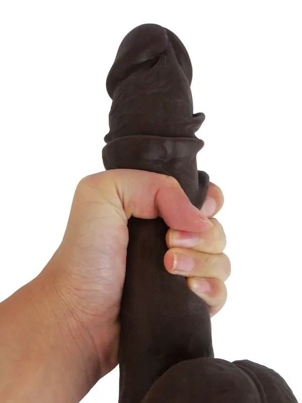 Ultra Gerçekçi 24 Cm Model2 Brown Melez Kıkırdaklı Dildo