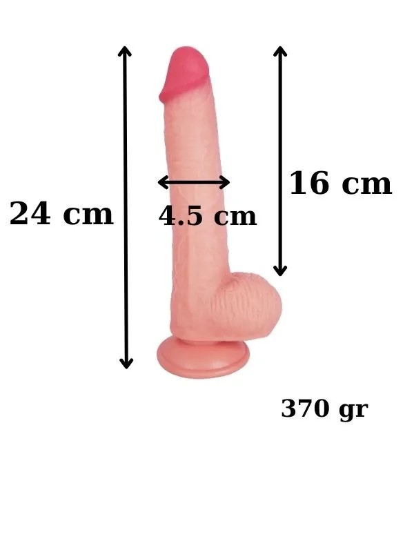 Ultra Gerçekçi 24 Cm Kıkırdaklı Dildo