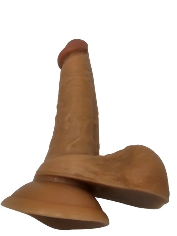 Gerçekçi Testisli Melez Dildo 18 cm