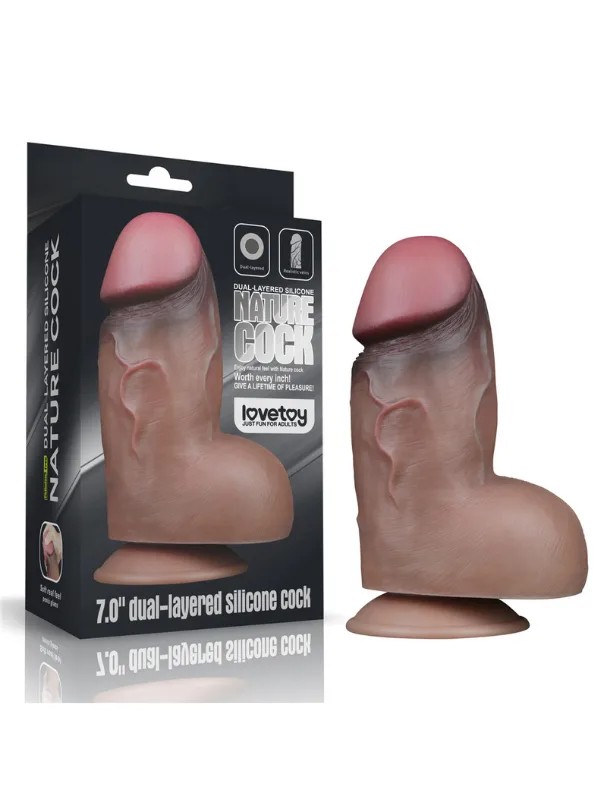 7.0 İnç Dual Layered Platinum Silicone Cock