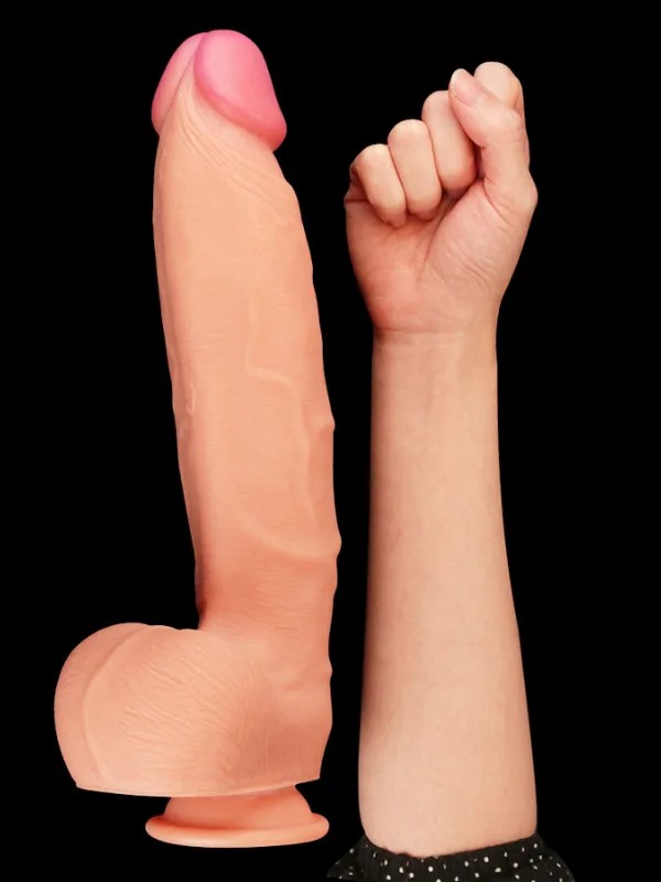 12 İnç Dual Layered Platinum Silicone Cock