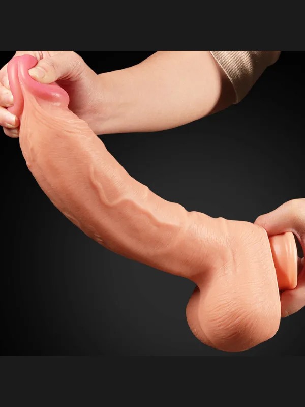 12 İnç Dual Layered Platinum Silicone Cock