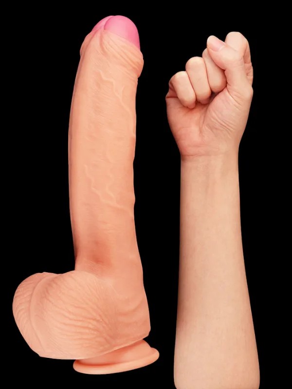 11 İnç Dual Layer Platinum Silicone Cock