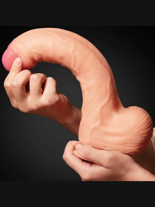 11 İnç Dual Layer Platinum Silicone Cock