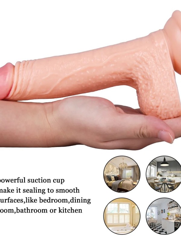 19CM Ten Rengi Vantuzlu Dildo
