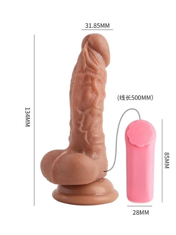 13.4 Cm Kablolu Kumandalı Dildo Vibratör