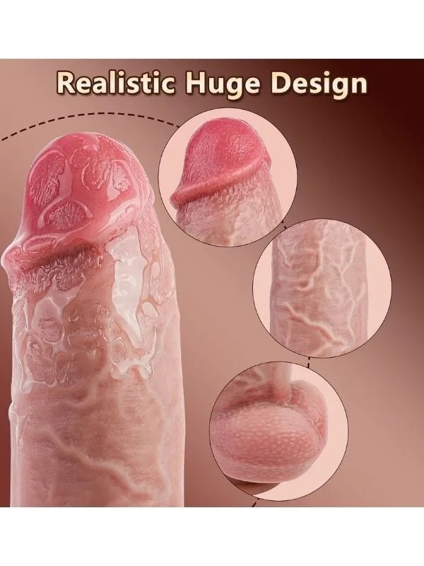 Thrusting Huge Thick Dildo Vibratör 21 Cm