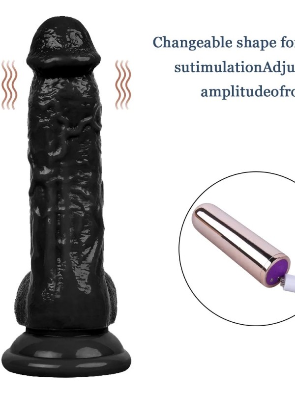 19CM Gerçekçi Siyah Dildo Yapay Penis