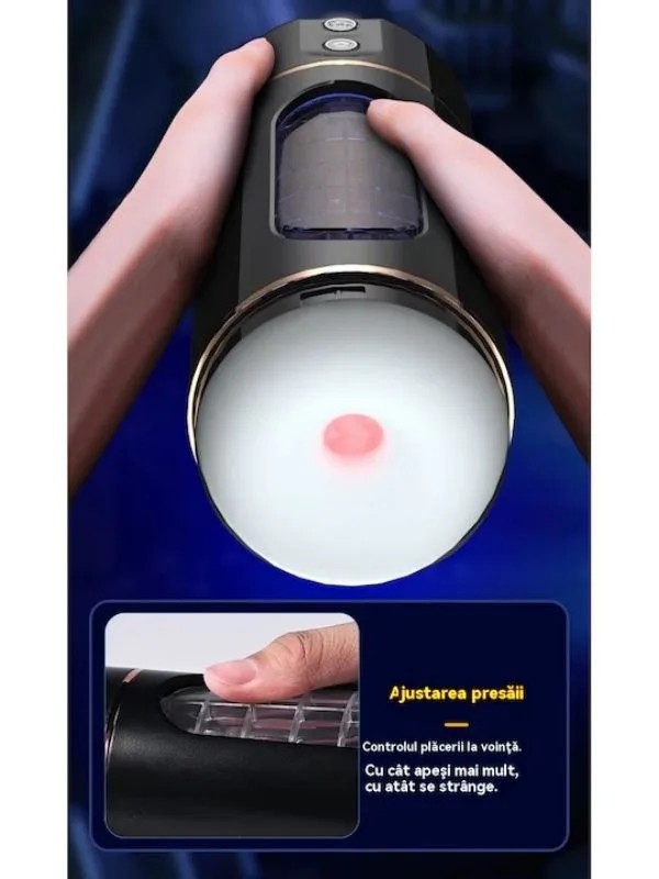 USB Şarjlı 10 Mod Titreşimli Sesli Akıllı Mastürbatör Siyah