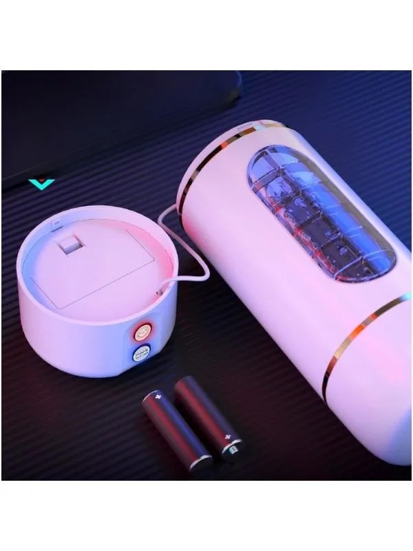 USB Şarjlı 10 Mod Titreşimli Sesli Akıllı Mastürbatör Beyaz