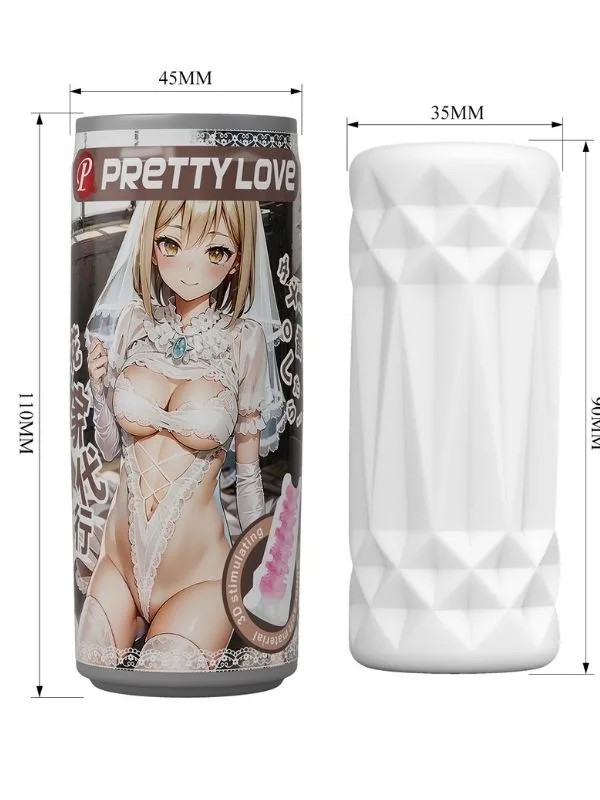 Super Soft Material 3d Stimulating Kiko Kola Kutusu Şeklinde Mastürbatör