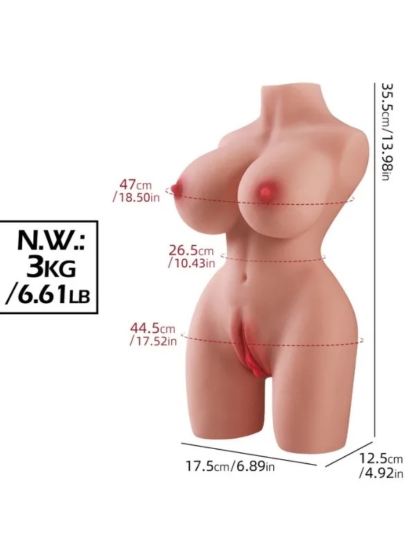 3 kg mini yarım vücut manken